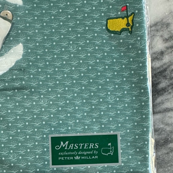 MASTERS Peter Millar Performace Polo Berckmans Place Green Golf Print Size XL - Picture 11 of 12